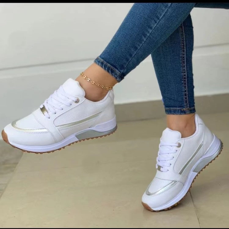 Lenora | Women's Non-Slip Lace-Up Platform Walking Shoes Sneakers