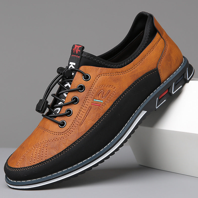 Nolan | Men's Casual Lace-Up Faux Leather Low-Top Sneakers