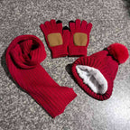 Adele | Knitted Hat, Scarf & Touchscreen Glove Set