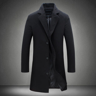 Yves | Men's Single-Breasted Casual Windbreaker Coat