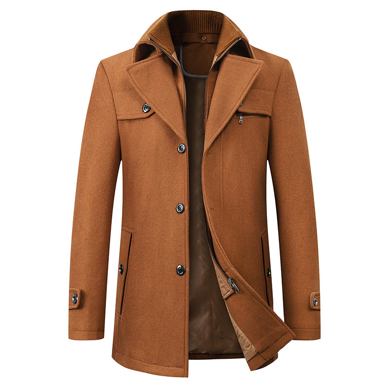 Raphael | Men's Classic Lapel Wool-Blend Coat