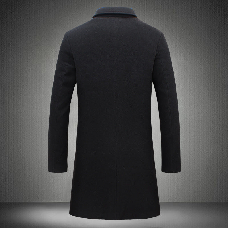 Yves | Men's Single-Breasted Casual Windbreaker Coat