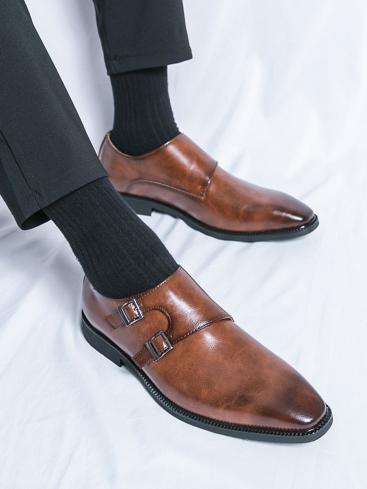 Dorian | Men's Double Monk-Strap Leather Dress Shoes