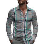 Marceau | Men's Printed Long-Sleeve Casual Shirt