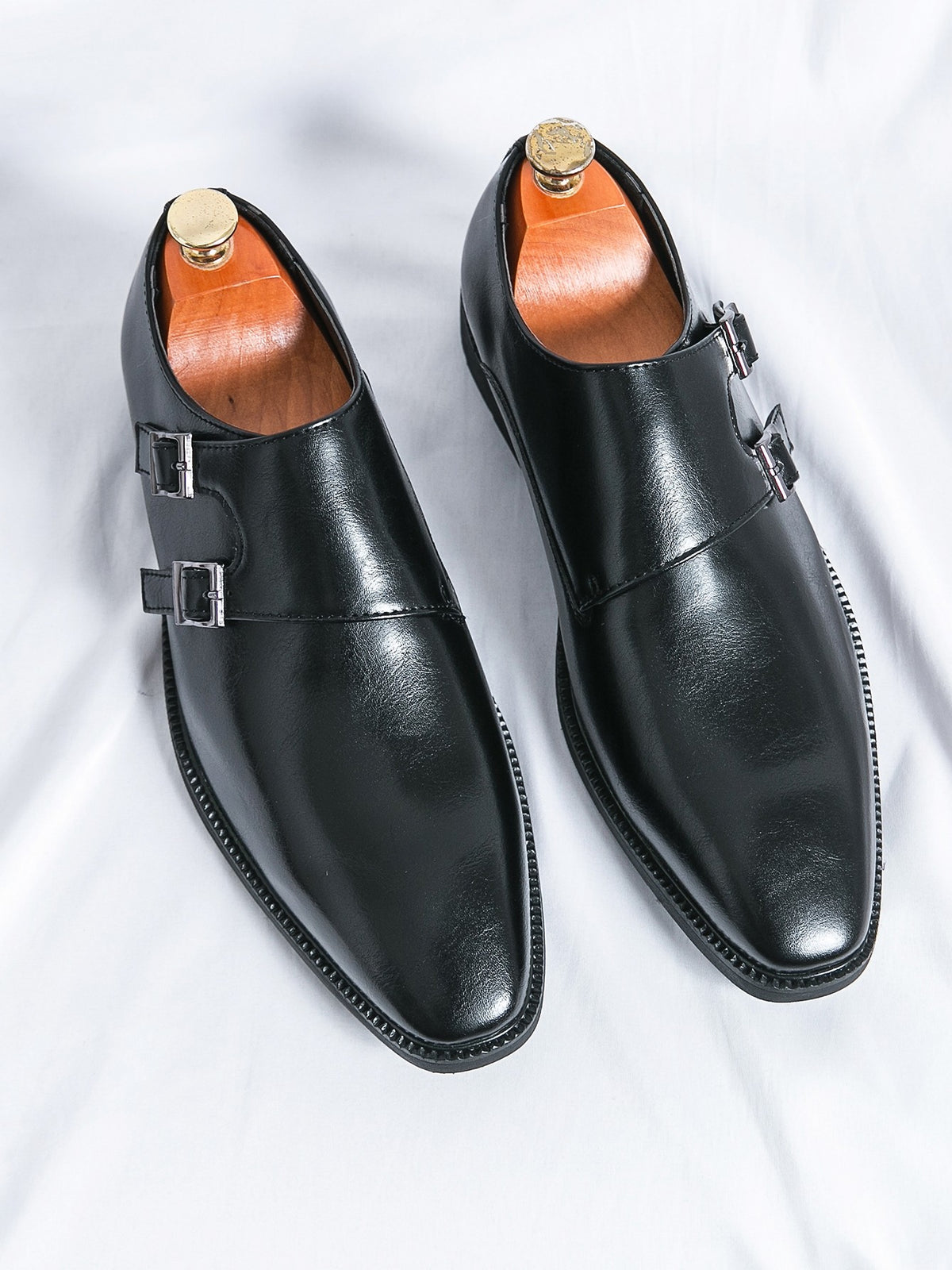 Dorian | Men's Double Monk-Strap Leather Dress Shoes