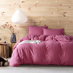 Washed Cotton Solid Colour Bedding Set