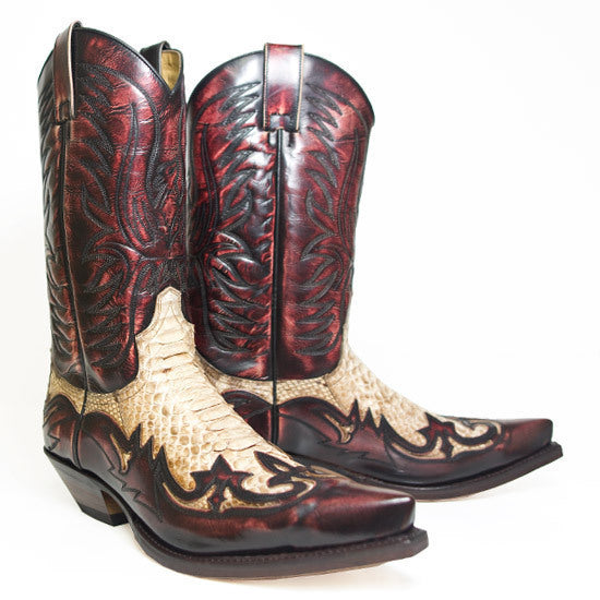 Casper | Men's Snake-Embroidered Western Cowboy Boots