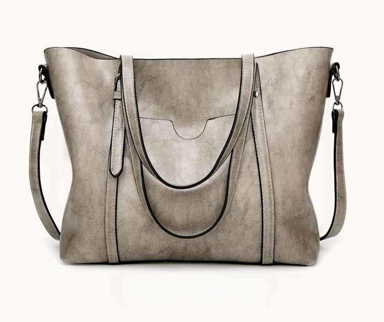 Layla | Women's Large Faux Leather Shoulder & Crossbody Tote Bag