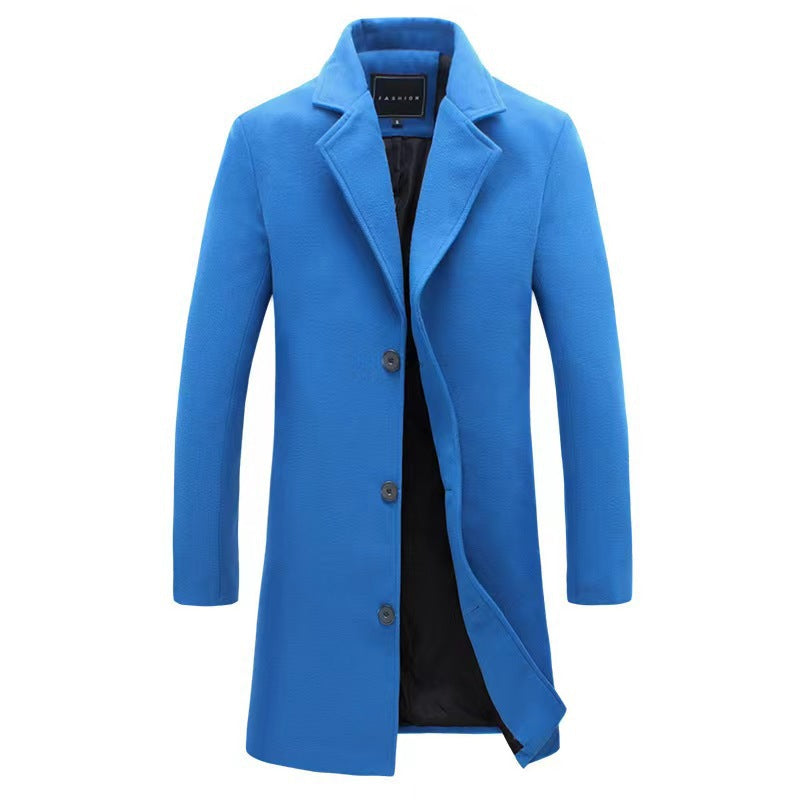 Yves | Men's Single-Breasted Casual Windbreaker Coat