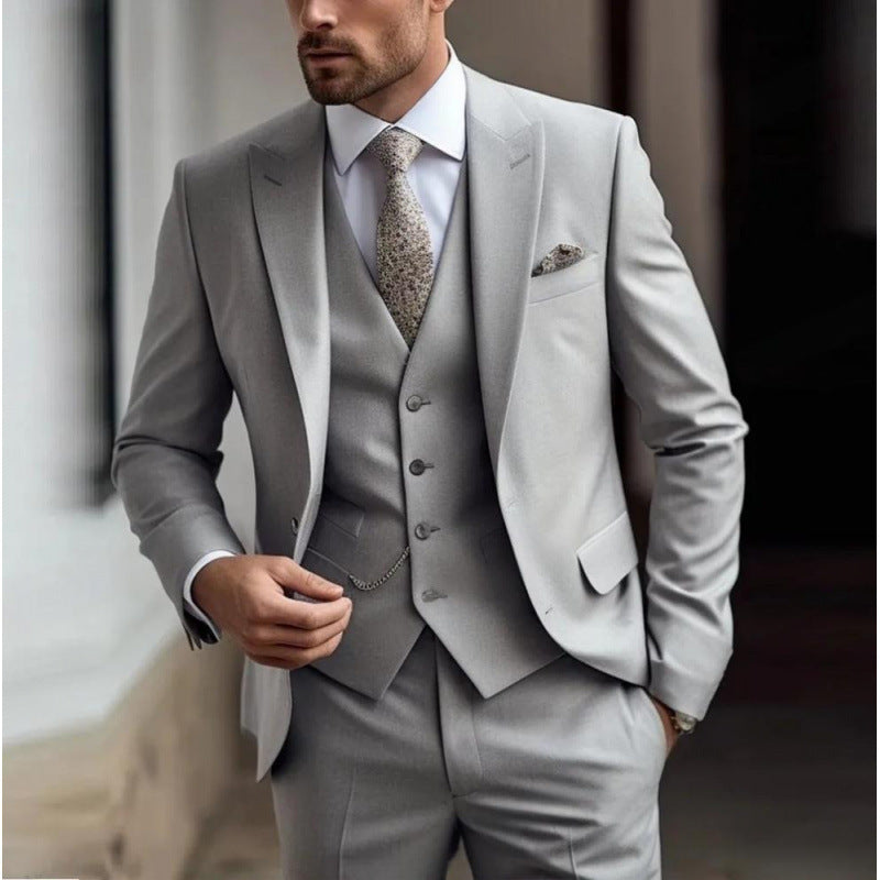 Aurelien | Men's Three-Piece Slim-Fit Suit Set