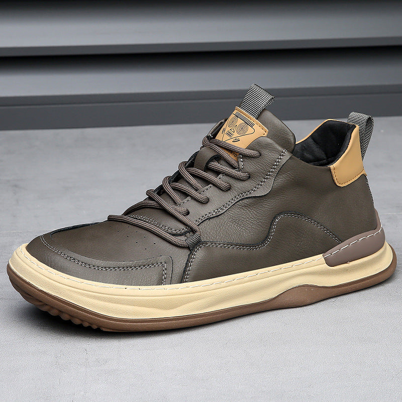 Ezra | Men's High-Top Leather Casual Sneakers