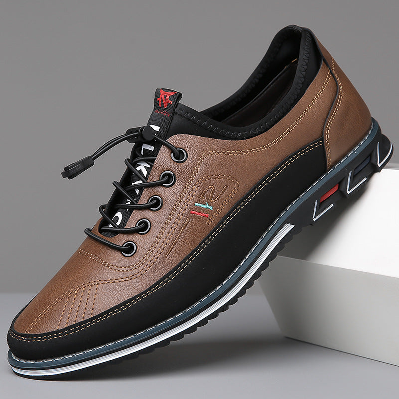 Nolan | Men's Casual Lace-Up Faux Leather Low-Top Sneakers