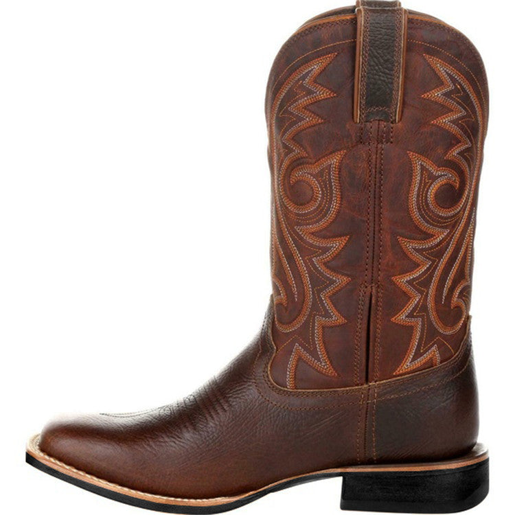 Milo | Men's Western Embroidered Square-Toe Cowboy Boots