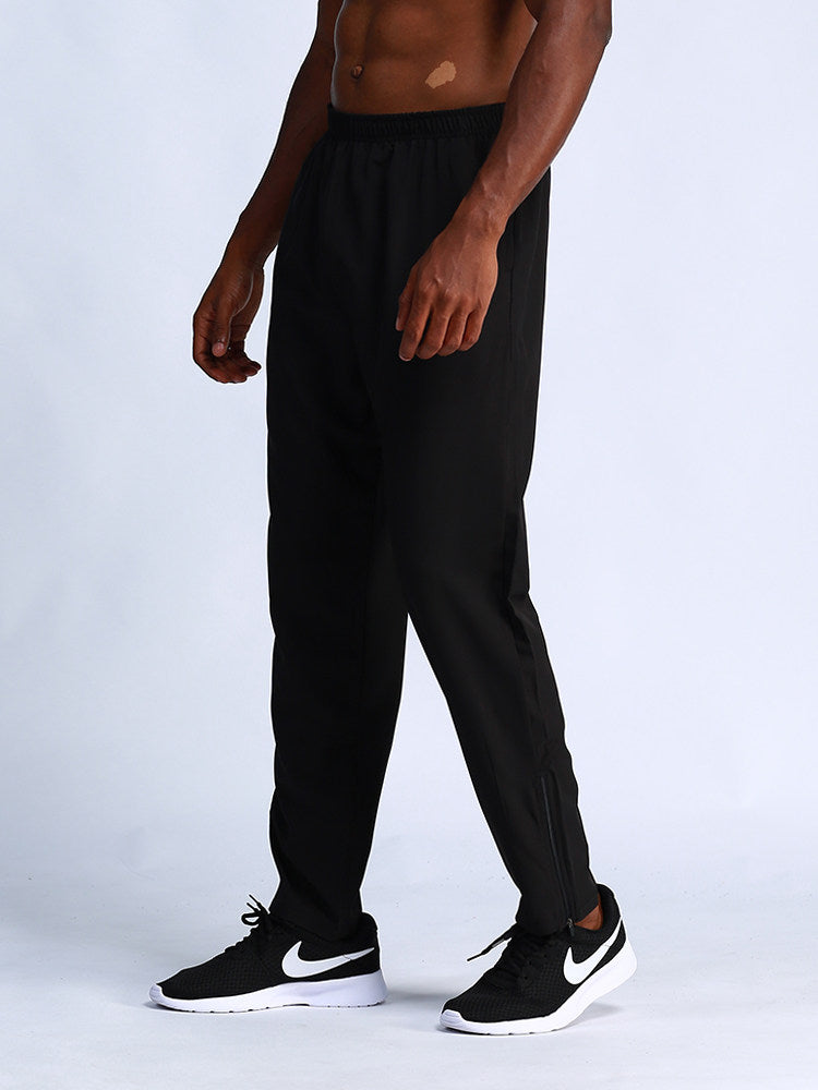 Mens Quick-Dry Sports Pants with Zipper Cuffs