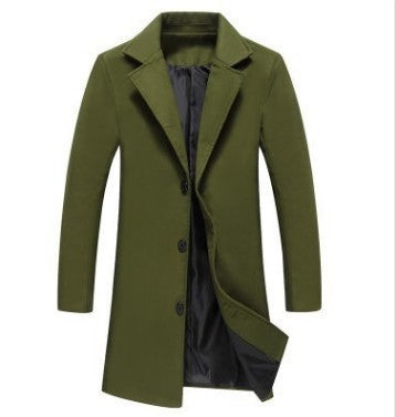 Yves | Men's Single-Breasted Casual Windbreaker Coat