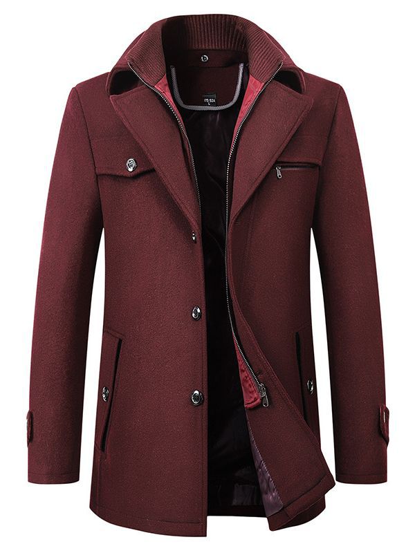 Raphael | Men's Classic Lapel Wool-Blend Coat