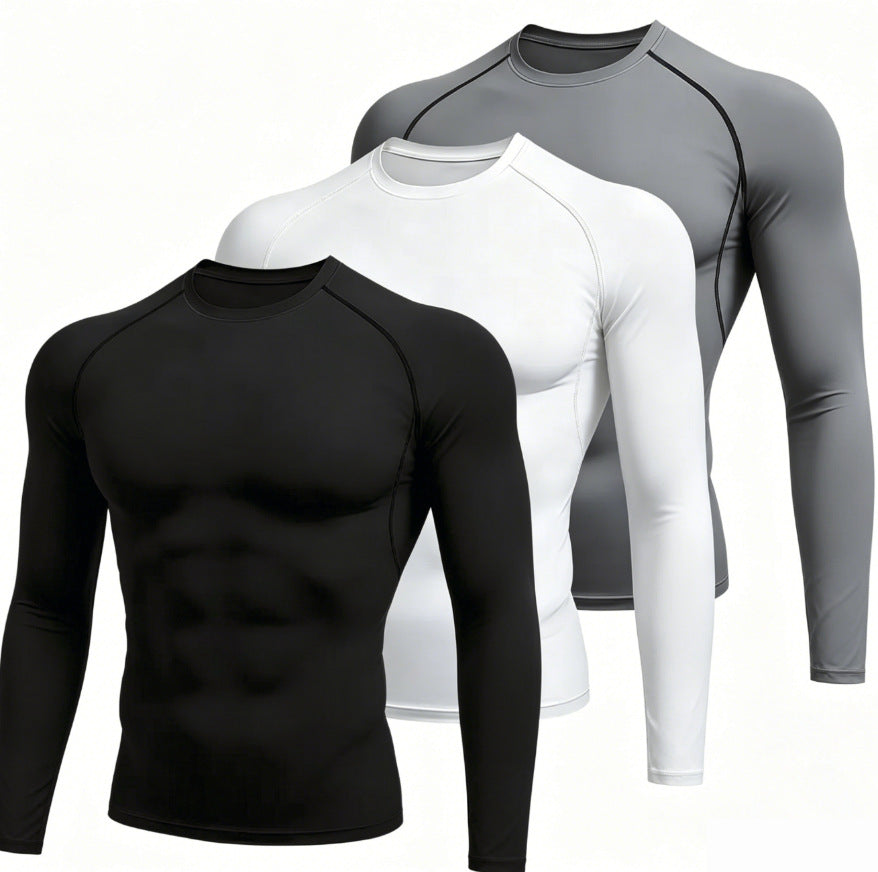 Mens Long Sleeve Fitness Compression Shirt