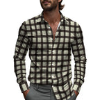 Marceau | Men's Printed Long-Sleeve Casual Shirt