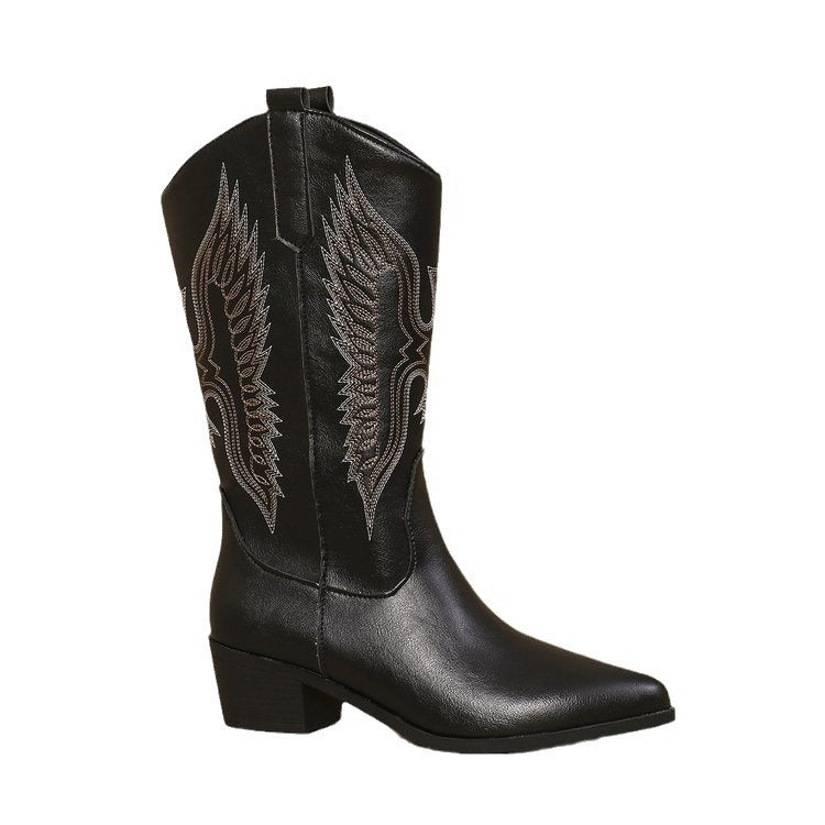 Maren | Women's Embroidered Mid-Calf Cowboy Boots