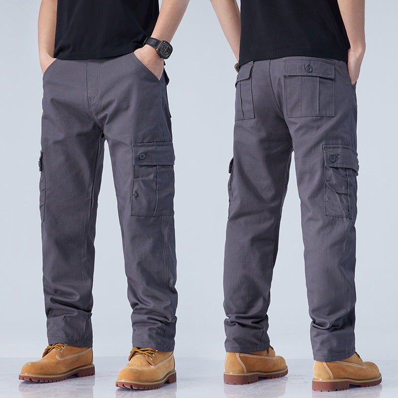 Men's Straight-Leg Cotton Pants