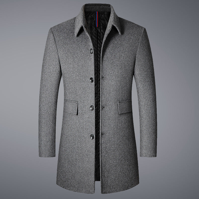 Tristan | Men's Slim-Fit Wool-Blend Overcoat