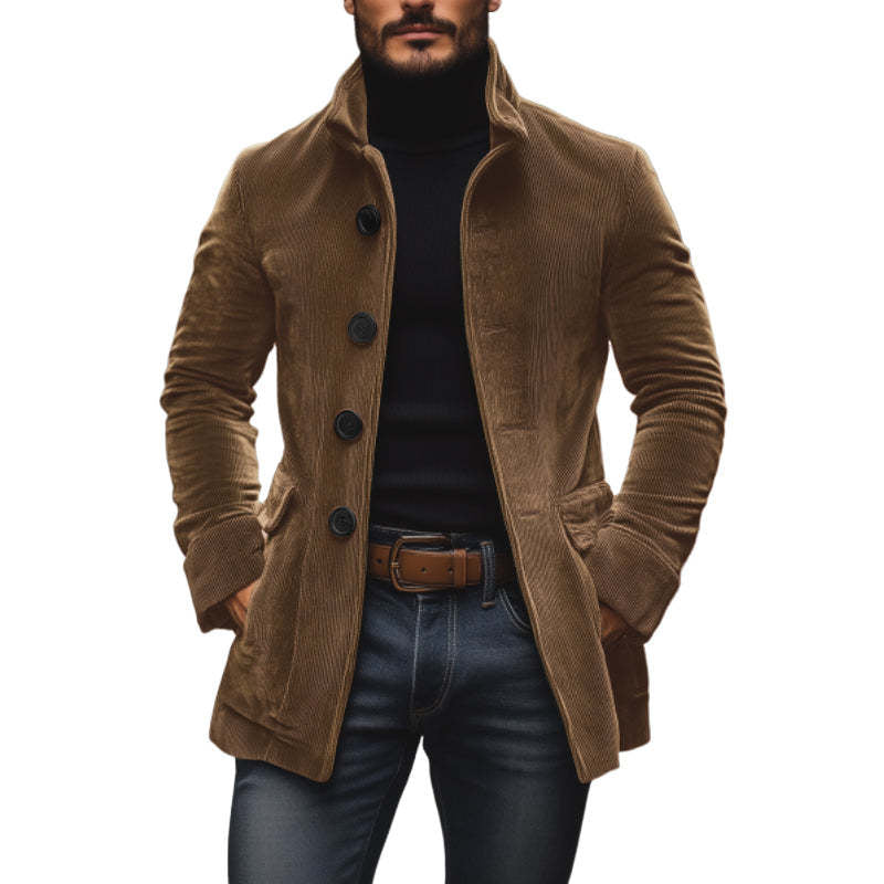 Bastien | Men's Stand-Collar Corduroy Blazer