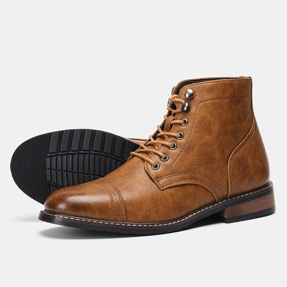 Gideon | Men's Retro Lace-Up Combat Boots