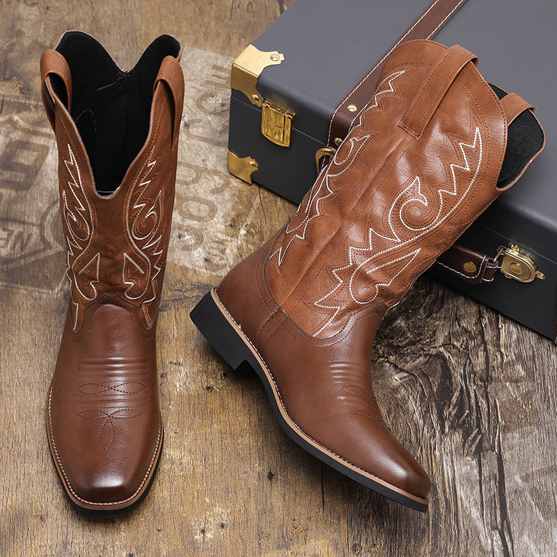 Xavier | Men's Western Tree-Embroidered Cowboy Boots