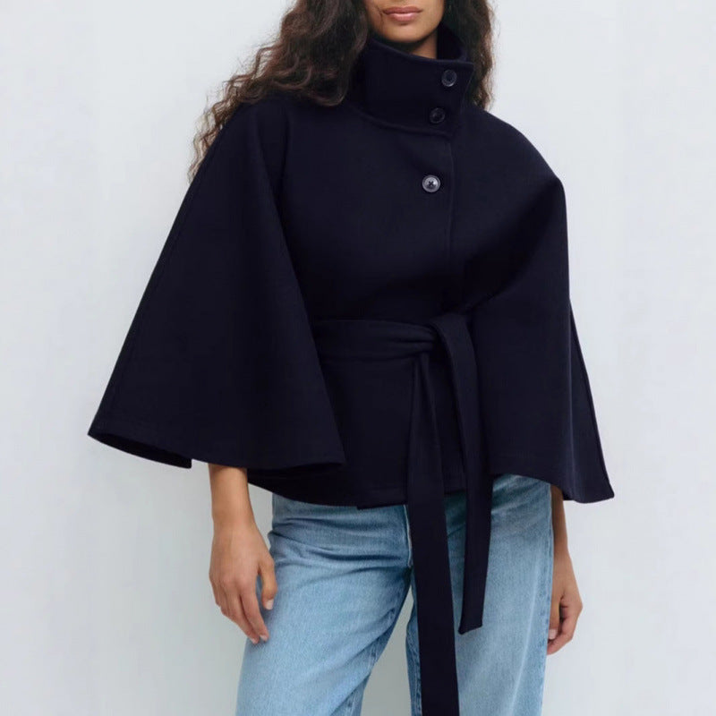 Sidonie | Women's Belted Cape Trench Coat