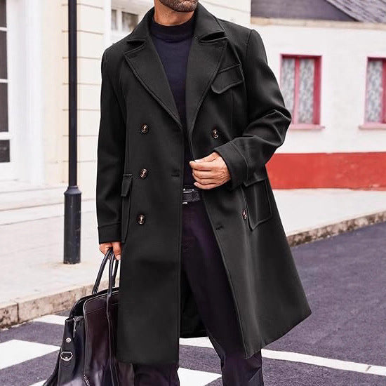 Pascal | Men's Notch-Lapel Wool-Look Overcoat