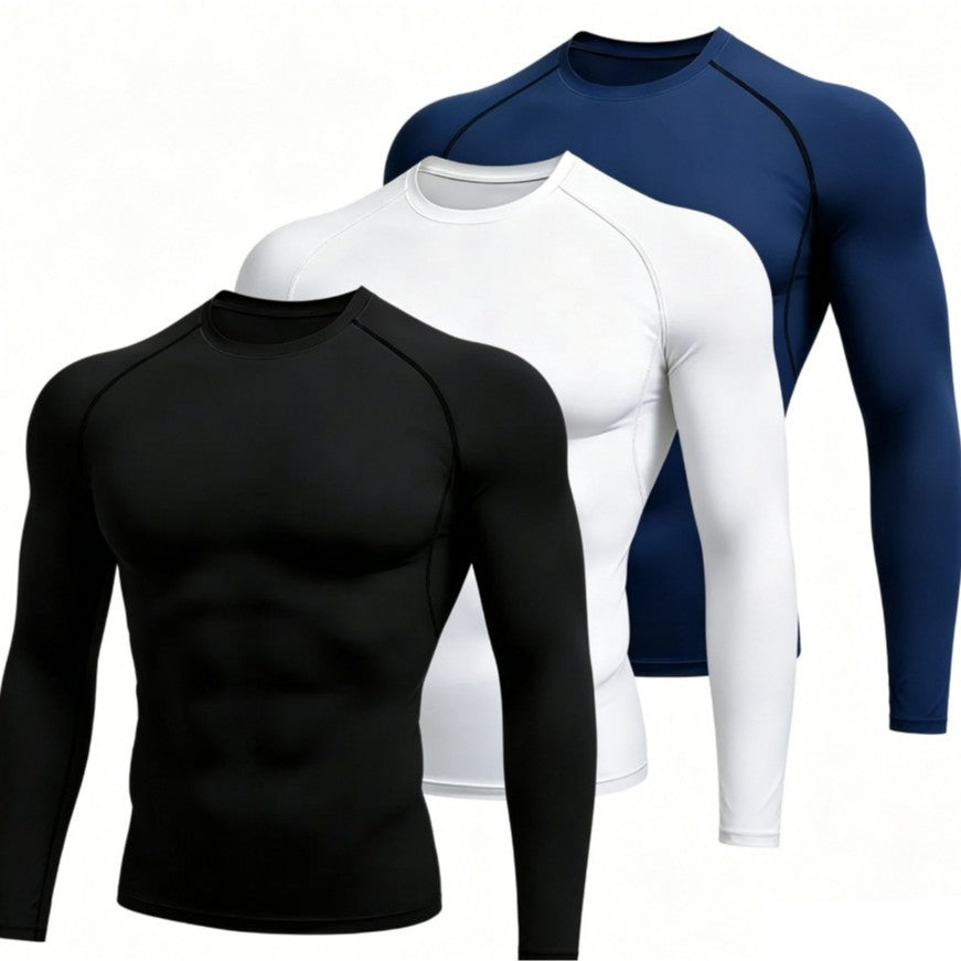 Mens Long Sleeve Fitness Compression Shirt