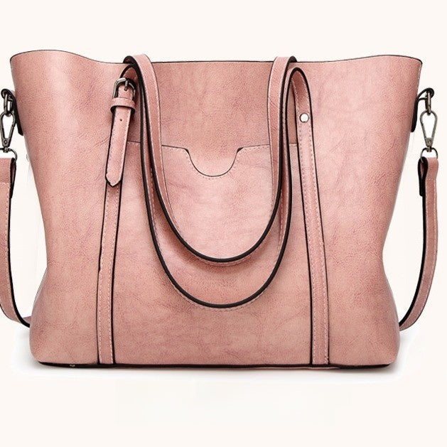 Layla | Women's Large Faux Leather Shoulder & Crossbody Tote Bag