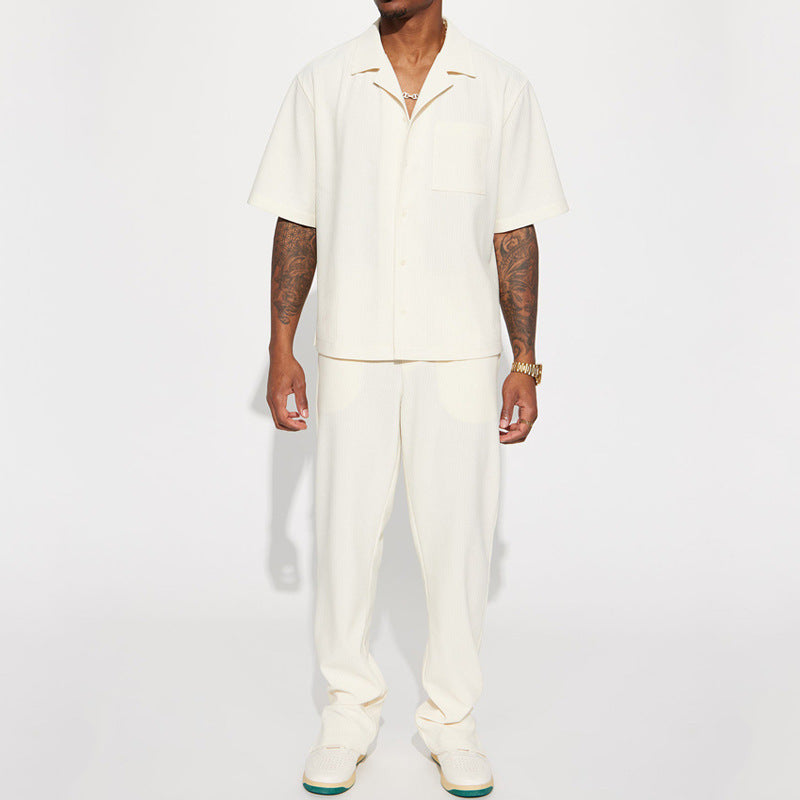 Victor | Men's Sport Casual Shirt & Trousers Set
