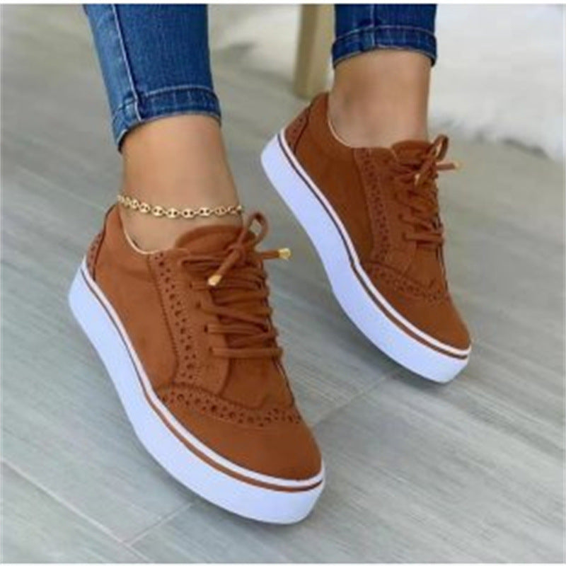 Sary lace-up flat shoes in light brown