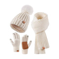 Adele | Knitted Hat, Scarf & Touchscreen Glove Set