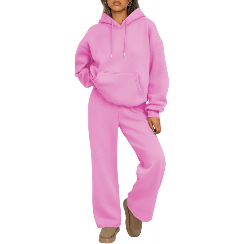 Victoria hoodie and wide-leg pant set in pink