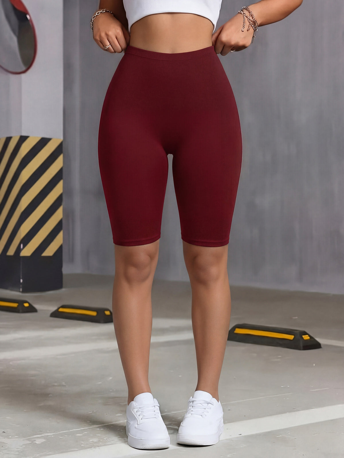High-Waisted Quick-Dry Cycling Shorts