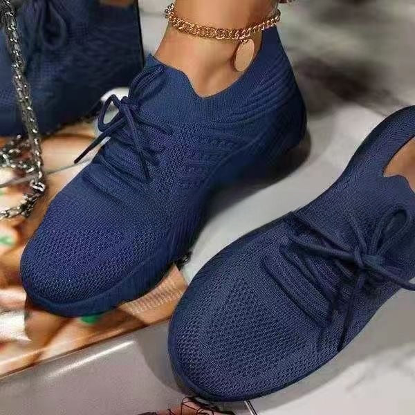 Harper mesh lace-up sneakers in navy