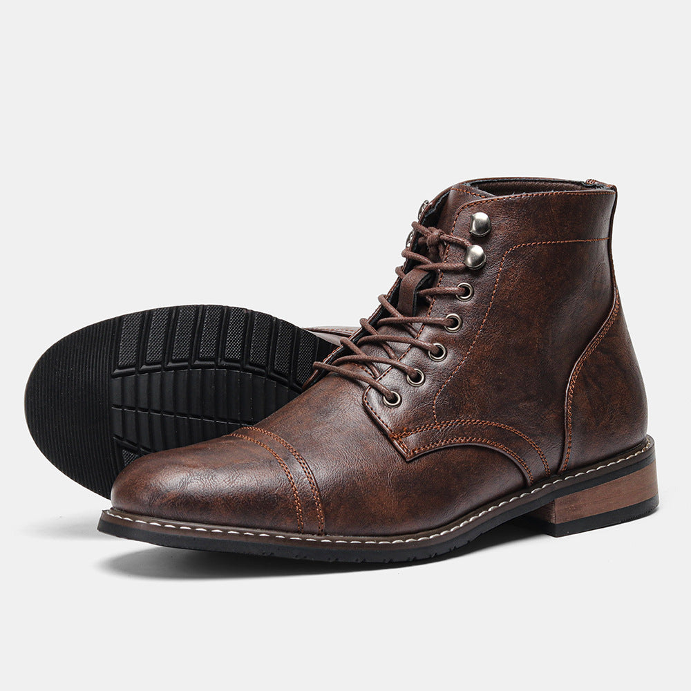 Gideon | Men's Retro Lace-Up Combat Boots