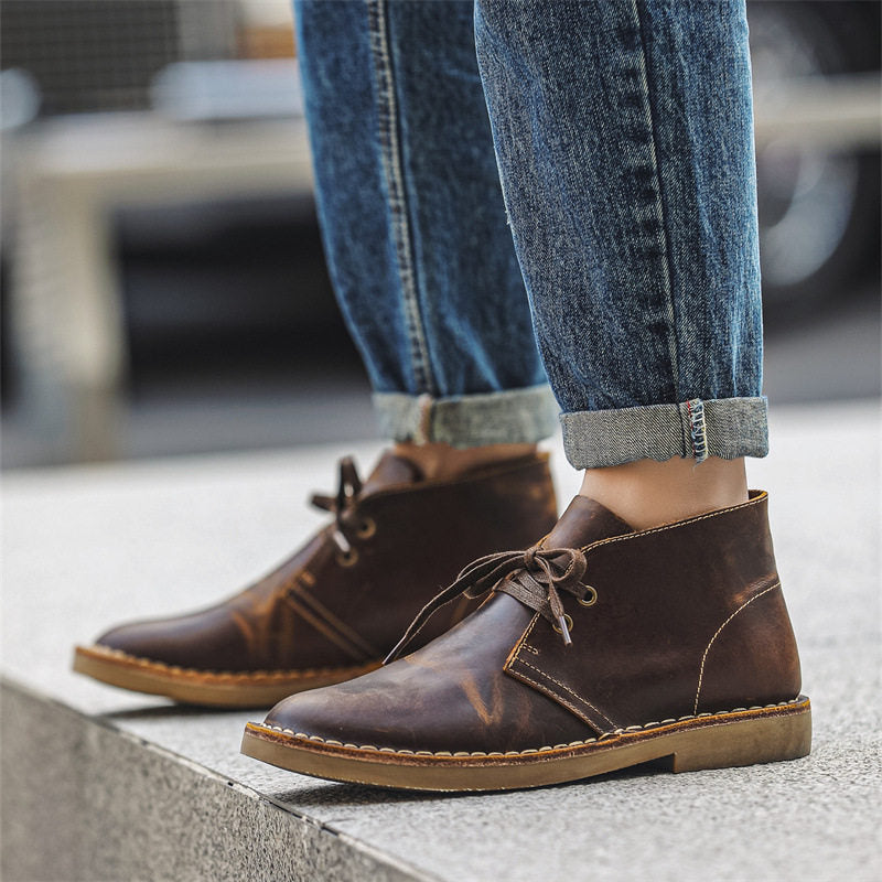 Desmond | Men's Vintage Leather Lace-Up Boots