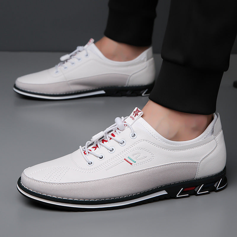 Nolan | Men's Casual Lace-Up Faux Leather Low-Top Sneakers