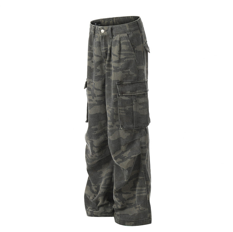 Rowan | Men's Washed Camouflage Cargo Pants