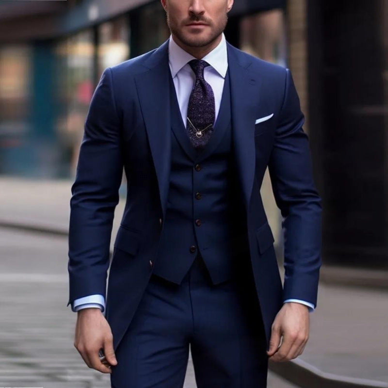 Aurelien | Men's Three-Piece Slim-Fit Suit Set