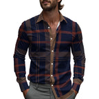 Marceau | Men's Printed Long-Sleeve Casual Shirt