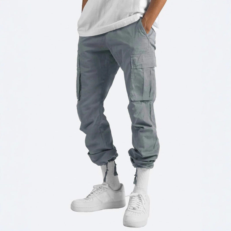 Mens Cargo Pants with Drawstring Waist
