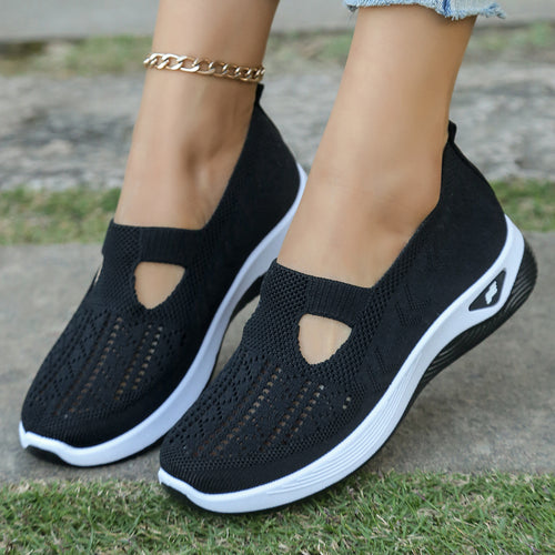 Aloriana mesh slip-on shoes in black