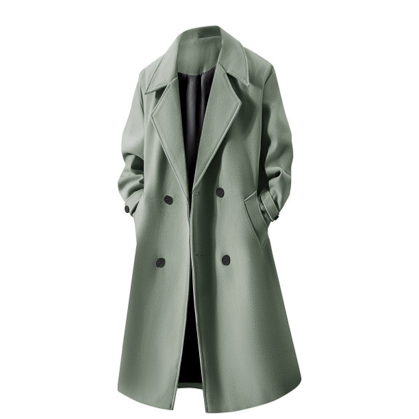 Noor | Women's Double-Breasted Mid-Length Wool-Blend Coat