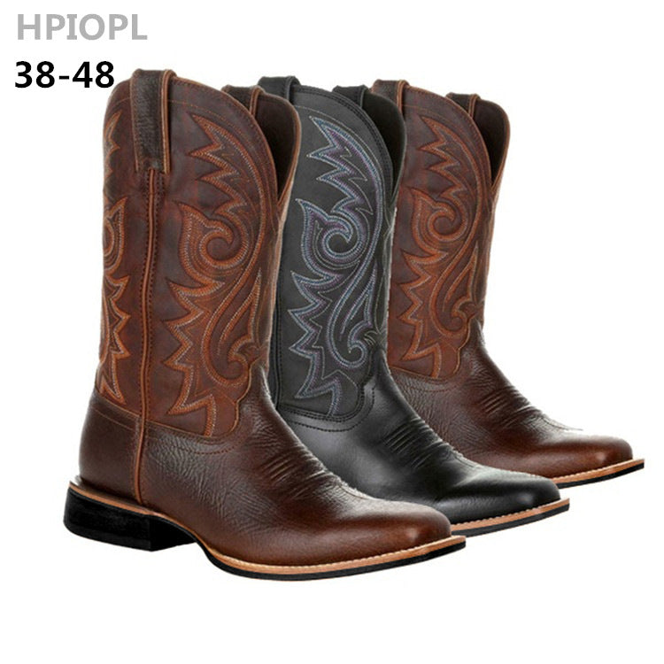 Milo | Men's Western Embroidered Square-Toe Cowboy Boots