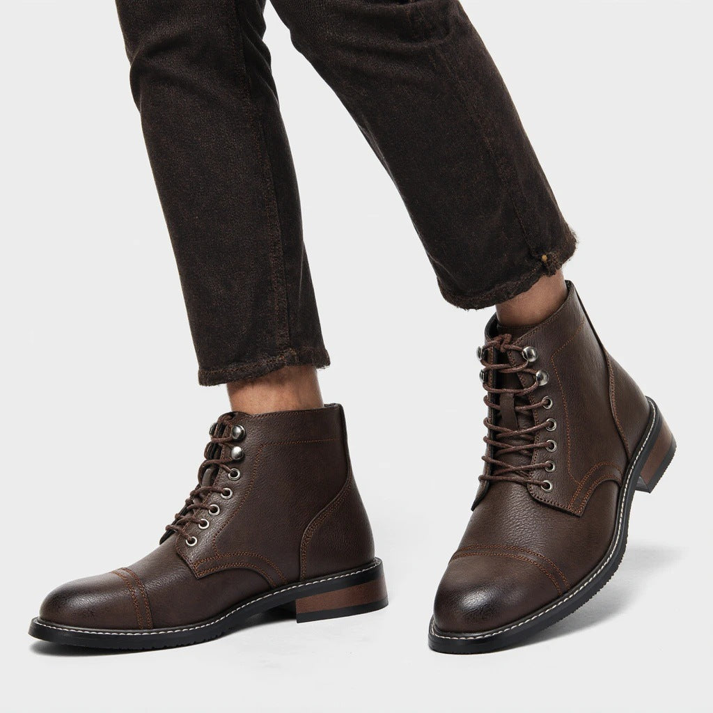 Gideon | Men's Retro Lace-Up Combat Boots
