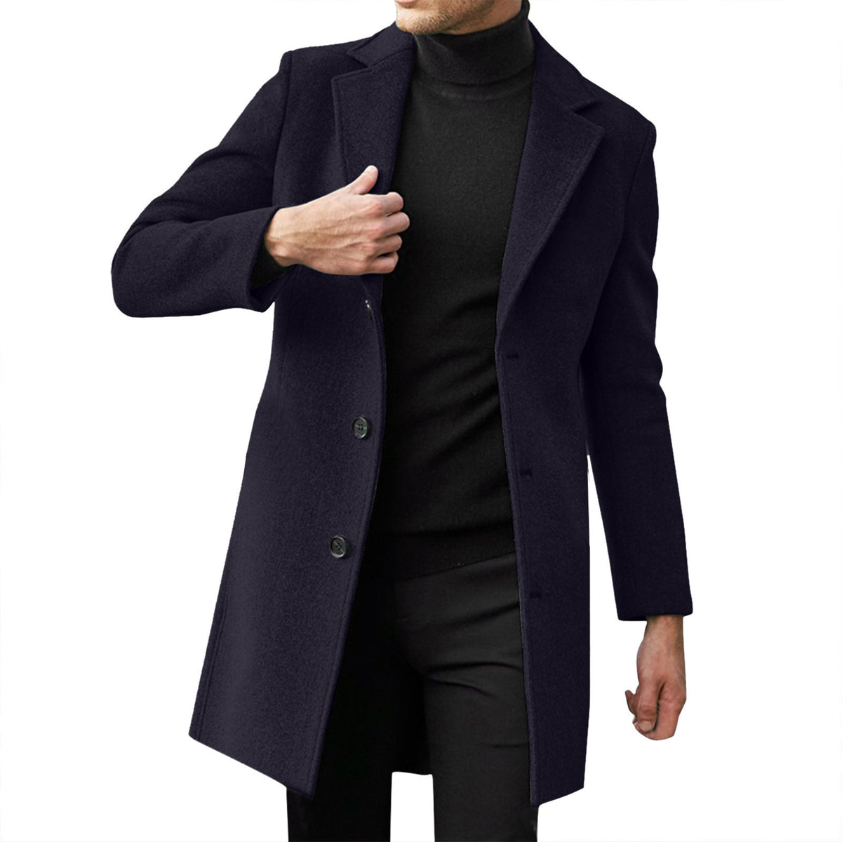 Hector | Men's British-Style Mid-Length Wool-Blend Coat